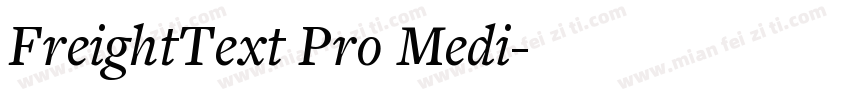 FreightText Pro Medi字体转换